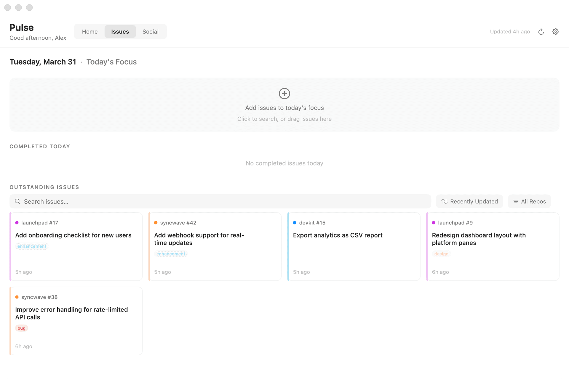 Issue tracking